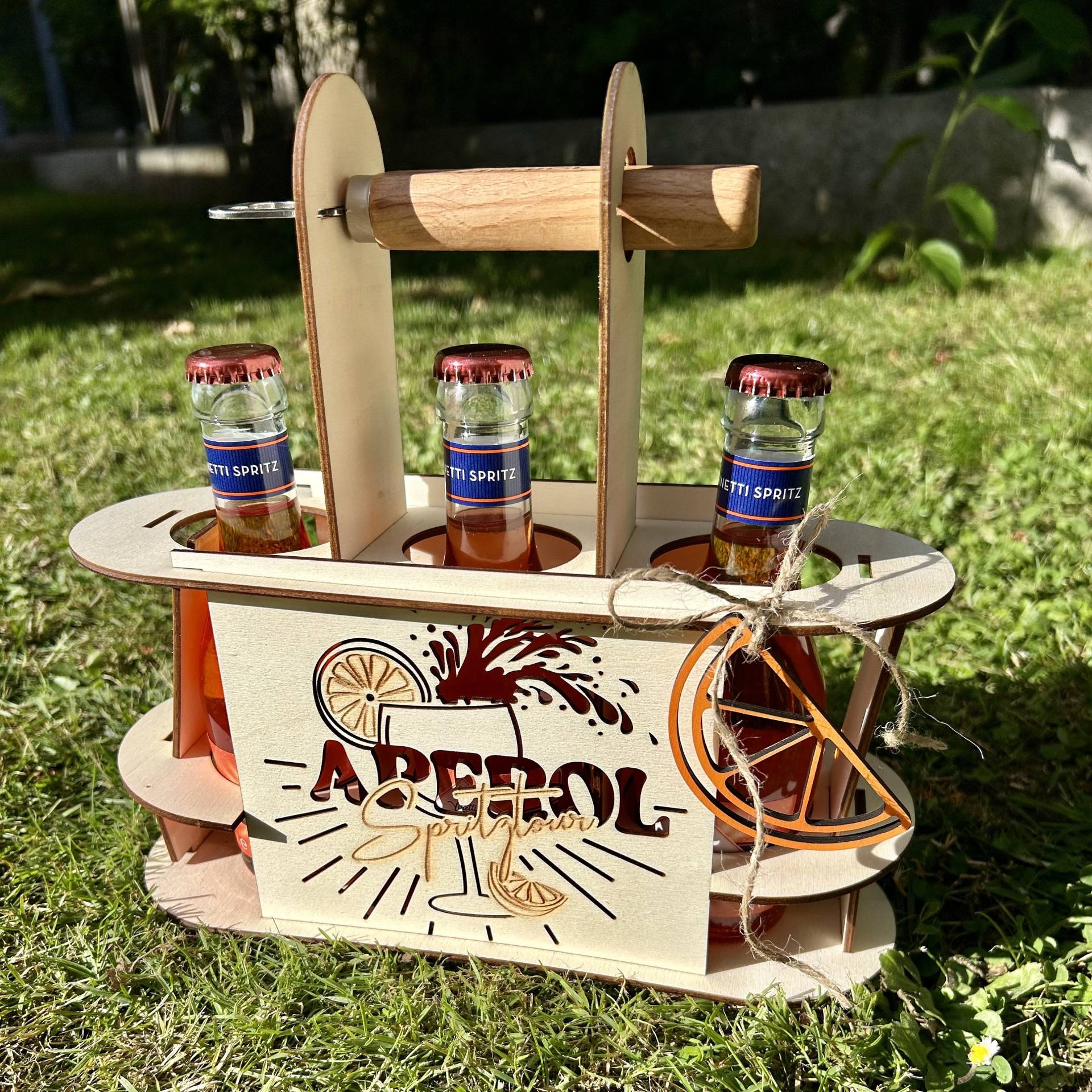 Aperol Spritz Getränkehalter Für 3 Kleine Aperol-Flaschen/Spritztour Geschenk Geburtstag Freundin Aperol Spritz Getränkehalter Für 3 Kleine Aperol-Flaschen/Spritztour Geschenk Geburtstag Freundin von Etsy - Simoneys