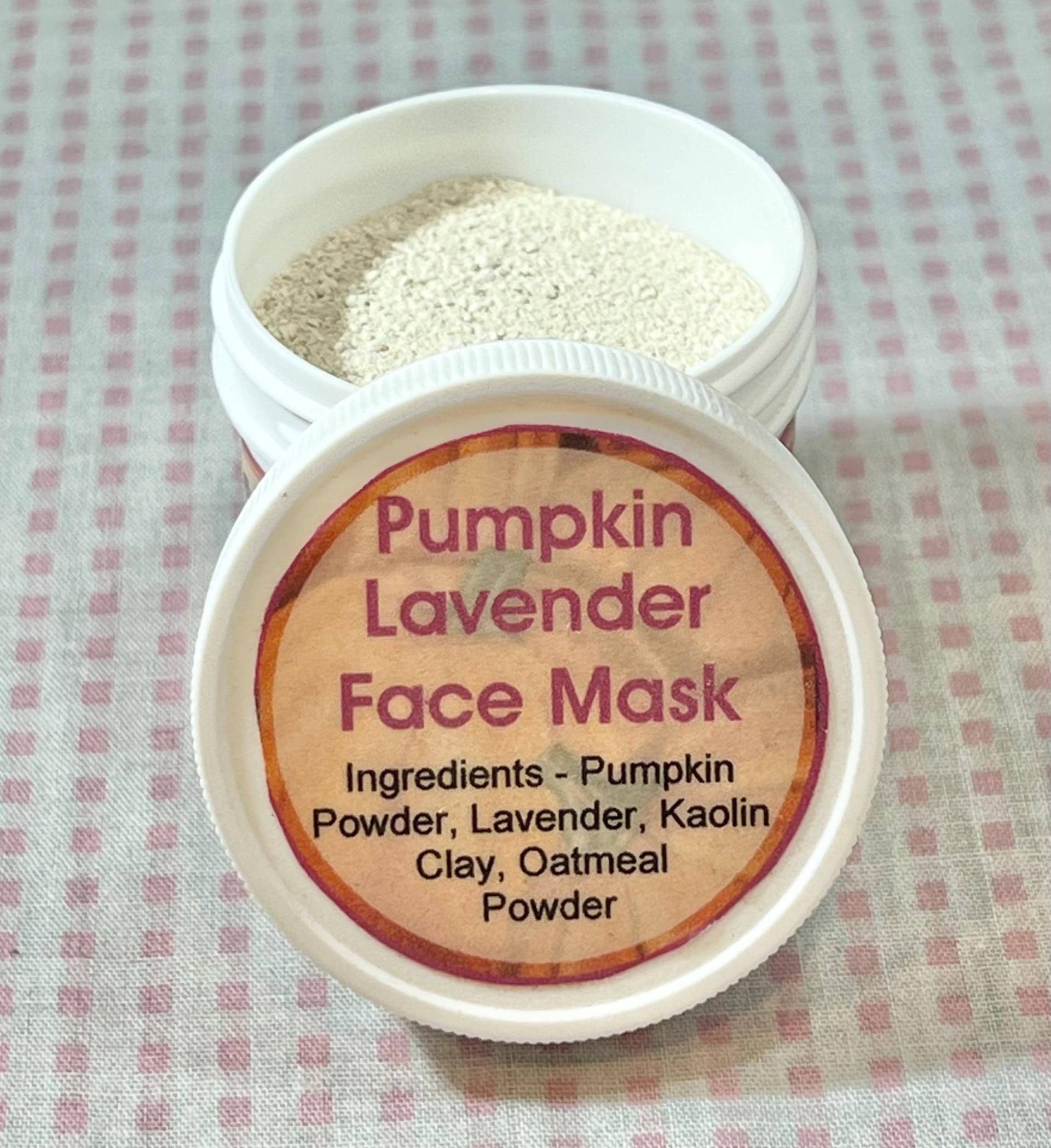 Kürbis-Lavendel Gesichtsmaske, Hautreinigungsmaske, Tonerdemaske von Etsy - SimplyNaturalStuff
