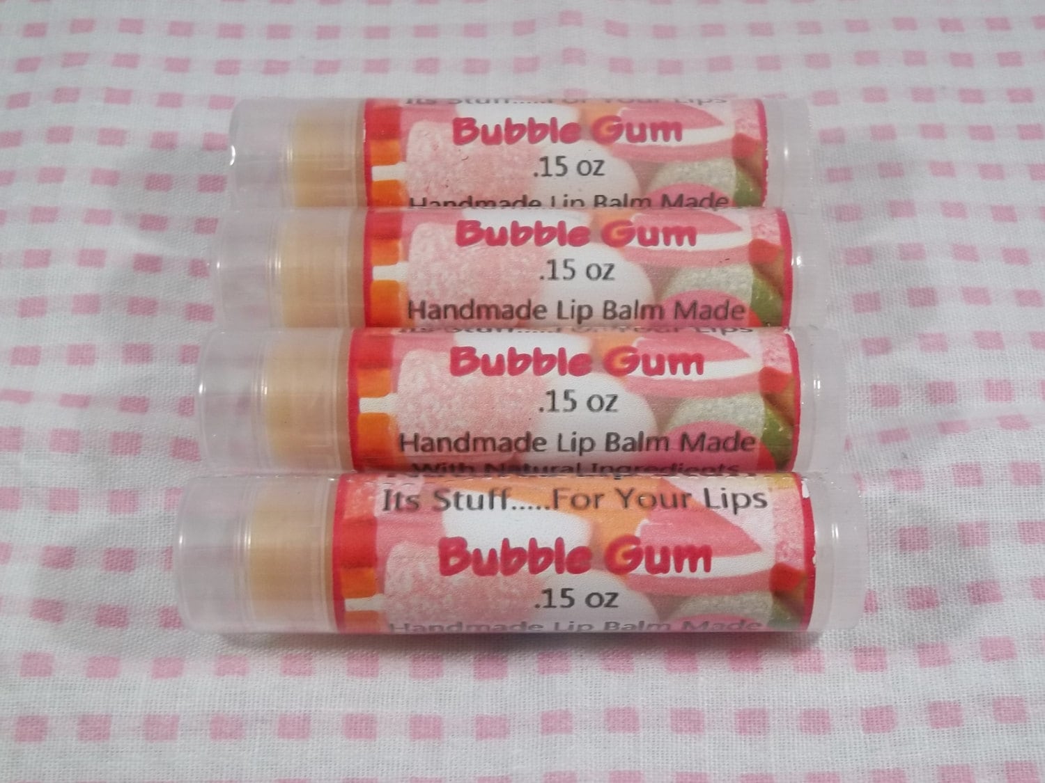 Lippenbalsam, Bubble Gum Lip Stuff - Handgemachter Natürlicher Aromatisierter Lippenbalsam Lippenbalsam, Bubble Gum Lip Stuff - Handgemachter Natürlicher Aromatisierter Lippenbalsam von Etsy - SimplyNaturalStuff