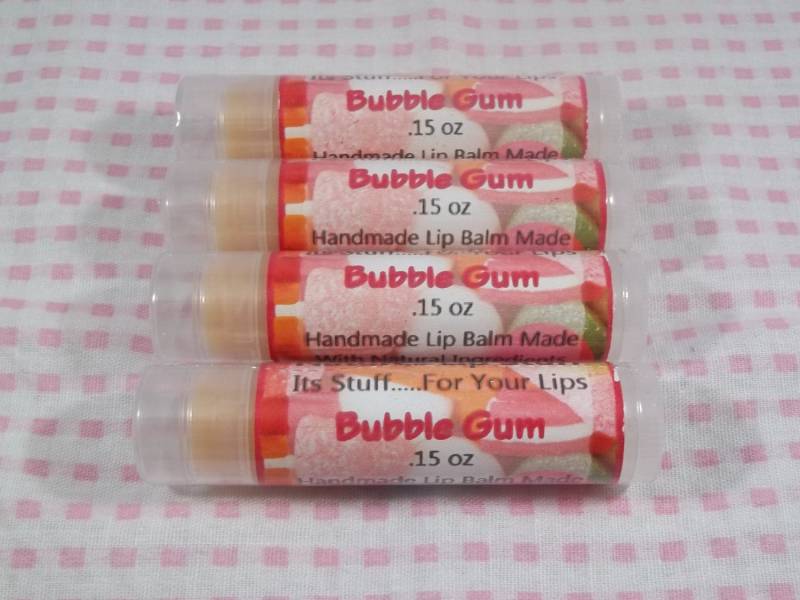 Lippenbalsam, Bubble Gum Lip Stuff - Handgemachter Natürlicher Aromatisierter Lippenbalsam Lippenbalsam, Bubble Gum Lip Stuff - Handgemachter Natürlicher Aromatisierter Lippenbalsam von Etsy - SimplyNaturalStuff