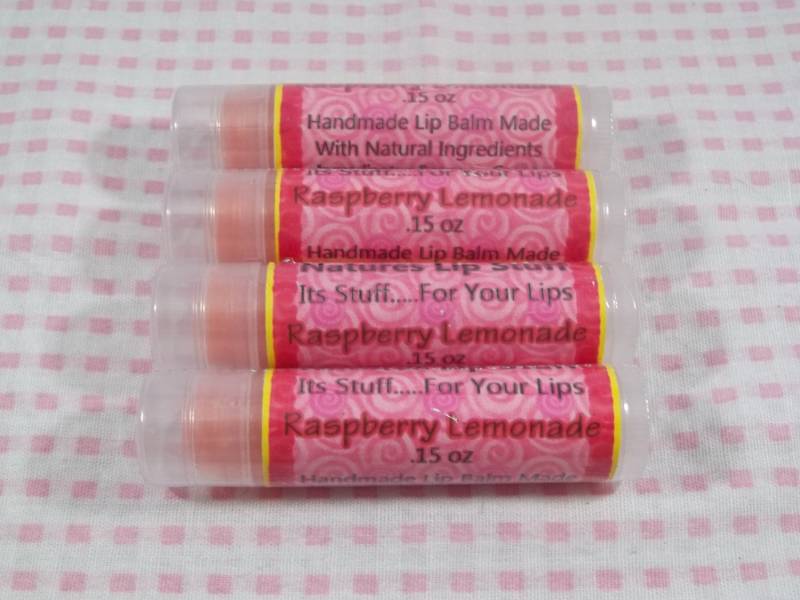 Lippenbalsam, Himbeerlimonade-Lip Stuff - Handgemachter Natürlicher Aromatisierter Lippenbalsam von Etsy - SimplyNaturalStuff