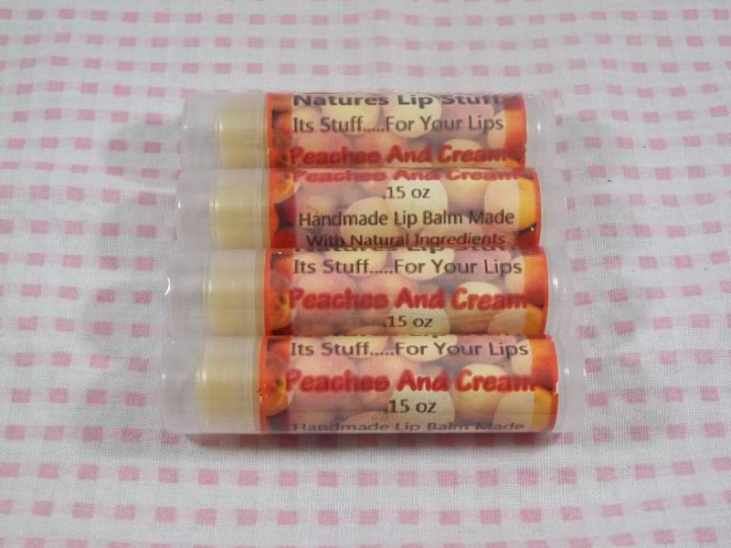 Lippenbalsam, Pfirsiche Und Sahne - Lippenbalsam Handgemachter Natürlicher Aromatisierter Lippenbalsam, Pfirsiche Und Sahne - Lippenbalsam Handgemachter Natürlicher Aromatisierter von Etsy - SimplyNaturalStuff