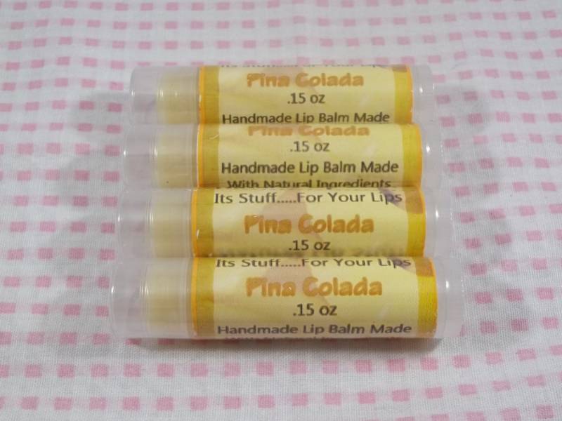 Lippenbalsam, Pina Colada Lip Stuff - Handgemachter Natürlicher Aromatisierter Lippenbalsam von Etsy - SimplyNaturalStuff