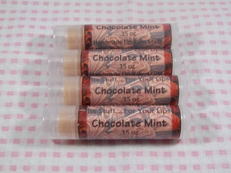 Lippenbalsam, Schokoladen-Minz-Lippenstoff - 0, 15 Unzen Tube Handgemachter Natürlicher Aromatisierter Lippenbalsam Lippenbalsam, Schokoladen-Minz-Lippenstoff - 0, 15 Unzen Tube Handgemachter Natürlicher Aromatisierter Lippenbalsam von Etsy - SimplyNaturalStuff