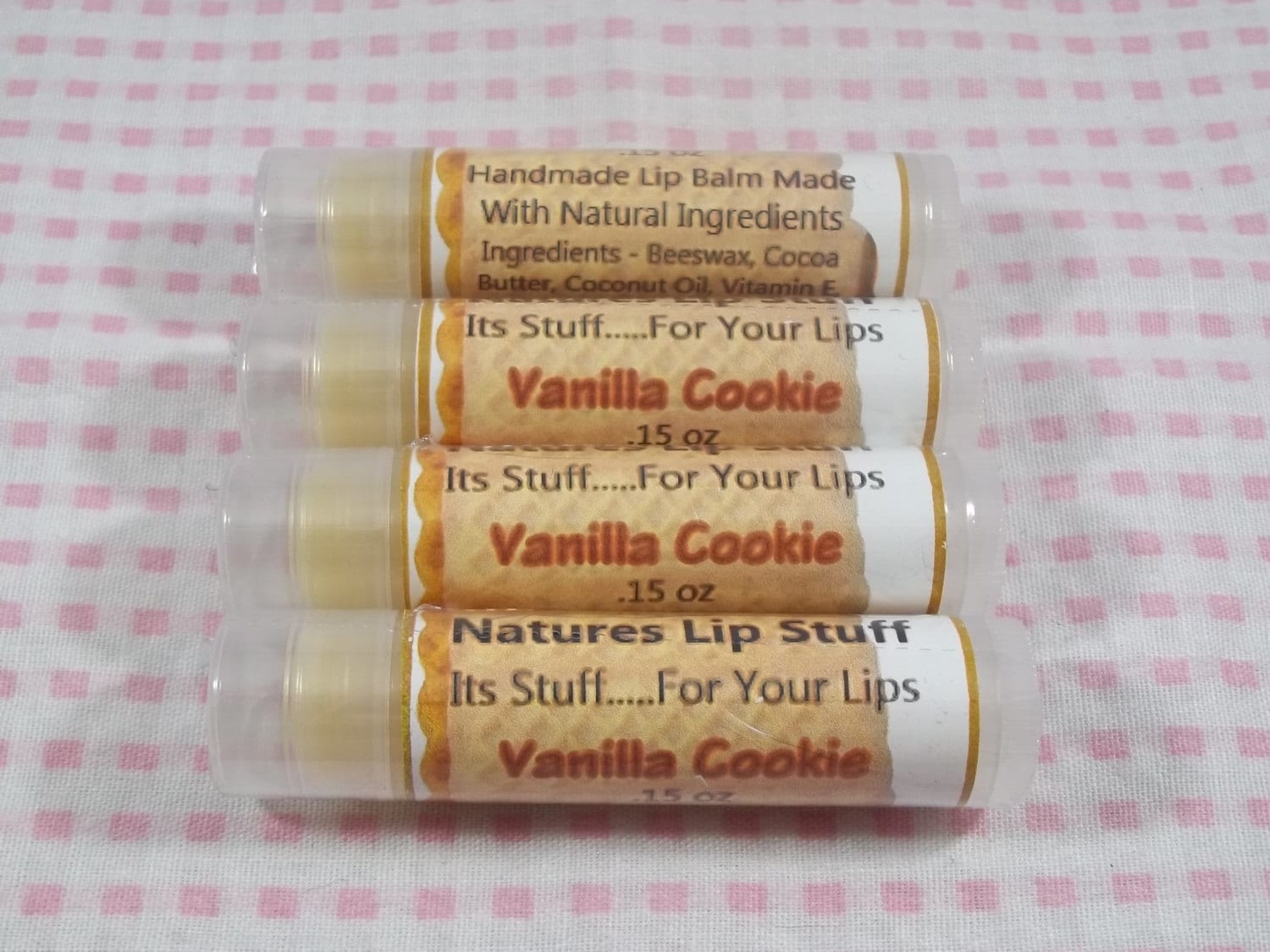Natürlicher Lippenbalsam, Vanille Cookie Lippenbalsam - Handgemachter von Etsy - SimplyNaturalStuff