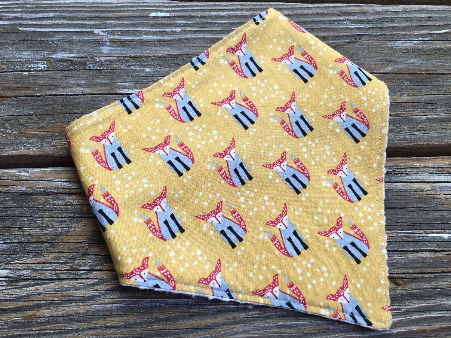 Baby/Kleinkind Bandana/Schal/Bibdana/Sabberlatz ~ Woodland//Marineblau//Herz//Senfgelb//Fuchs//Woodsy von Etsy - SimplyStitchedbySara