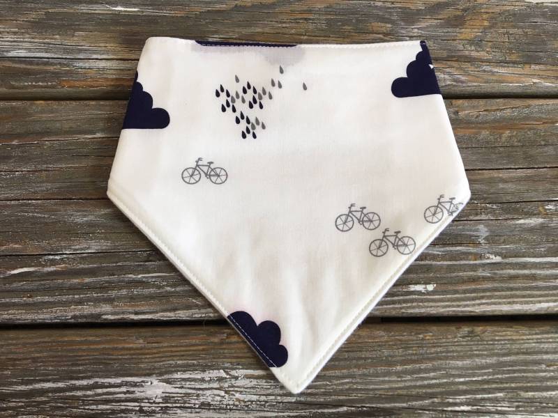 Bandana/Schal/Bibdana/Sabberlatz ~ Regen//Wolken//Fahrrad//Fahrräder//Wetter//Abenteuer von Etsy - SimplyStitchedbySara