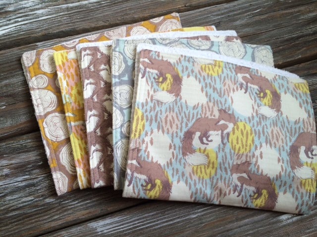 Chenille Spucktücher ~ Wählen Sie 1 Oder Alle 5 Holz & Blatt Gold/Holz/Bäume/Natur/Fuchs/Natürlich von Etsy - SimplyStitchedbySara