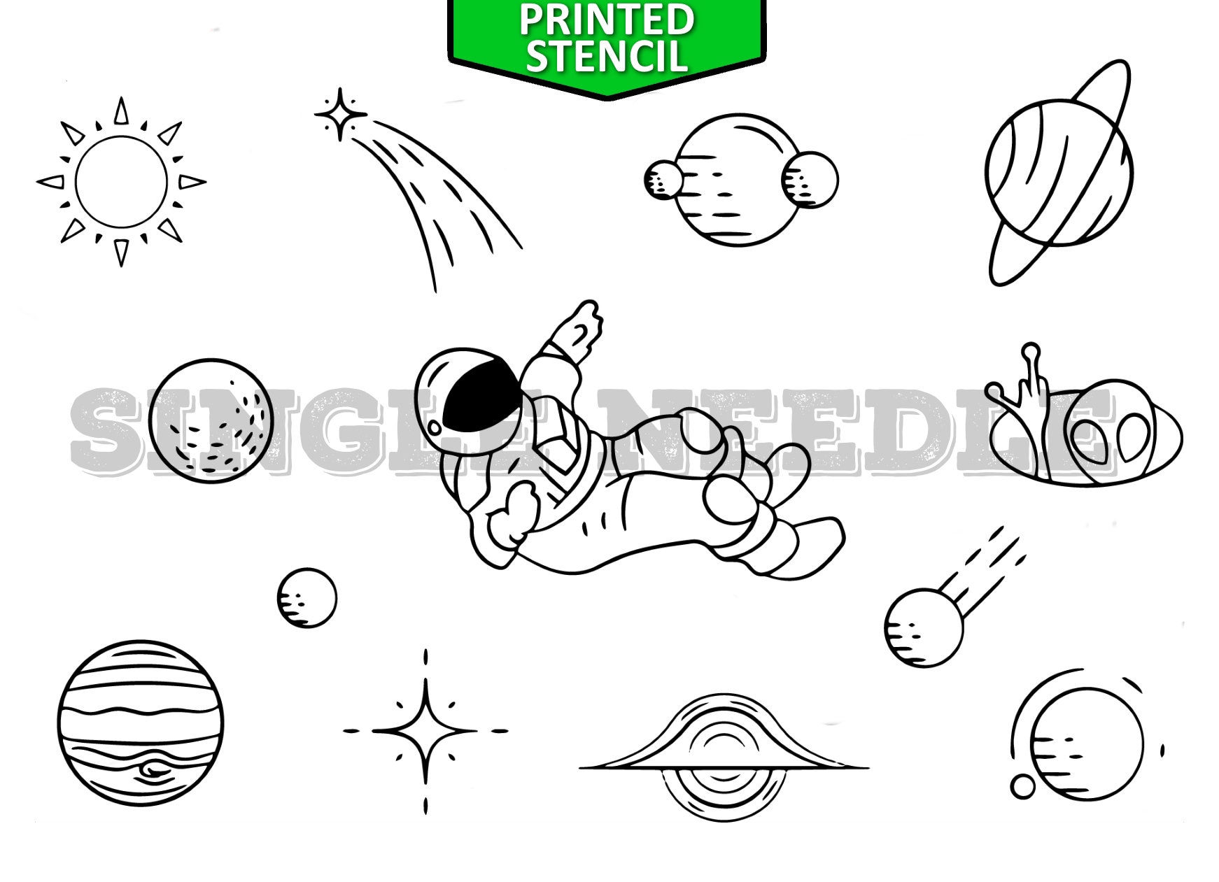 Space Tattoo Flash Blatt Schablone - Gebrauchsfertig, Einfach Anzubringen 2 Blätter 29 Designs Space Tattoo Flash Blatt Schablone - Gebrauchsfertig, Einfach Anzubringen 2 Blätter 29 Designs von Etsy - SingleNeedleEtsy