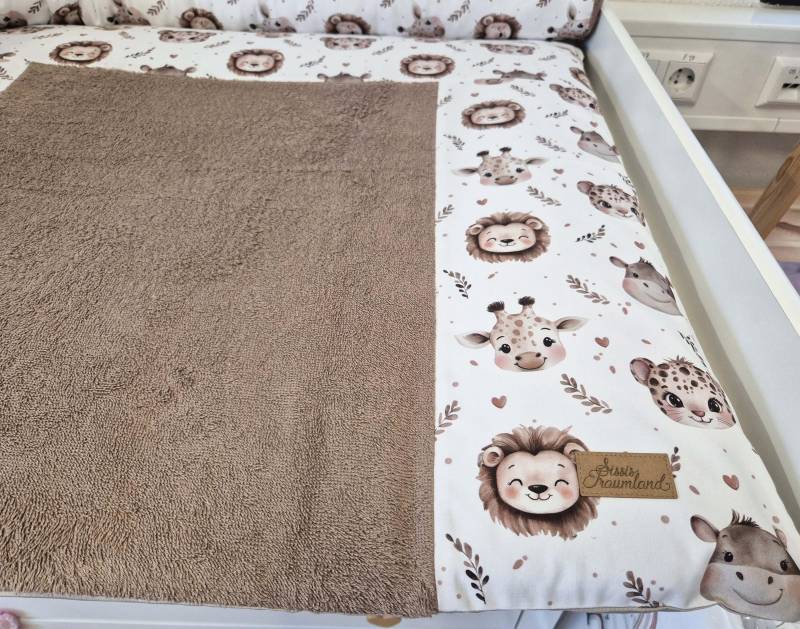Wickelauflagenbezug Lion Dark Taupe - Wunschmaß Möglich von Etsy - SissisTraumland