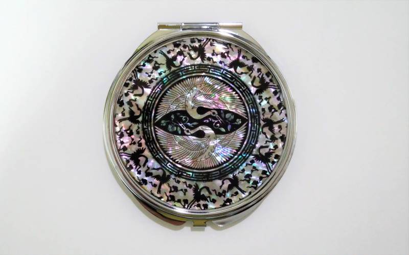 Perlmutt-Taschenspiegel Taschenspiegel Aus Edelstahl Perlmutt-Taschenspiegel Taschenspiegel Aus Edelstahl von Etsy - Skodesigned