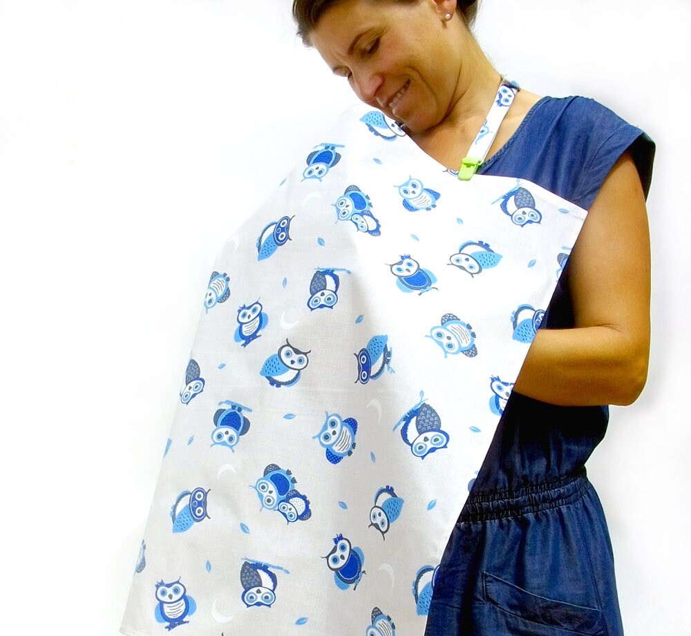Baby Pflege Decken Stillen Baumwollbezug Eule Druck Stoffbezug Fütterung Abdeckung Mit Dem Clip Geschenk Für Neue Mama von Etsy - SkokSkokStore