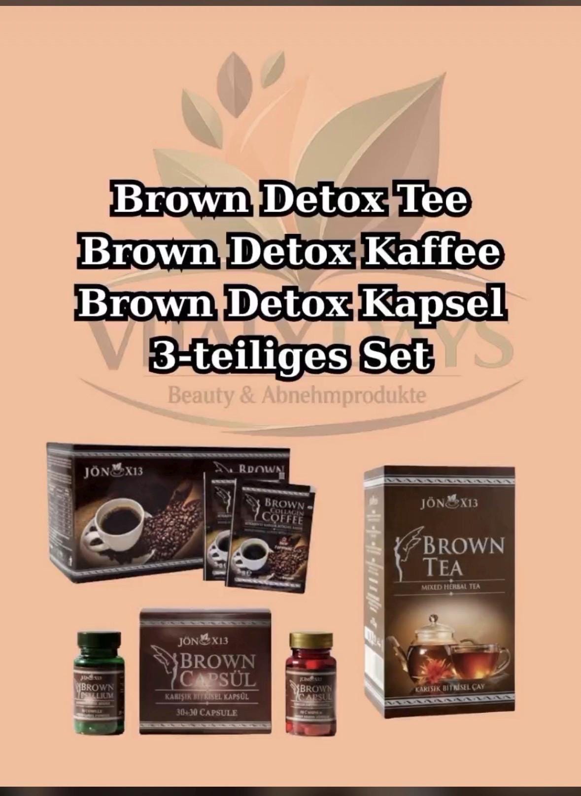 Brown Tee Collagen Coffee Kapseln Jön X13 3-Teilige Set von Etsy - Slimvera