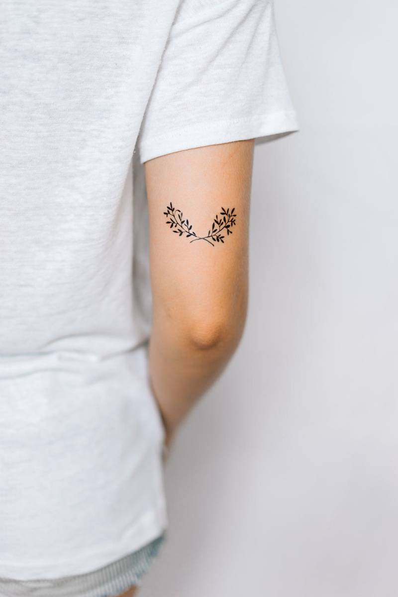 2 Olivenzweig Temporäre Tattoos - Smashtat von Etsy - SmashTat