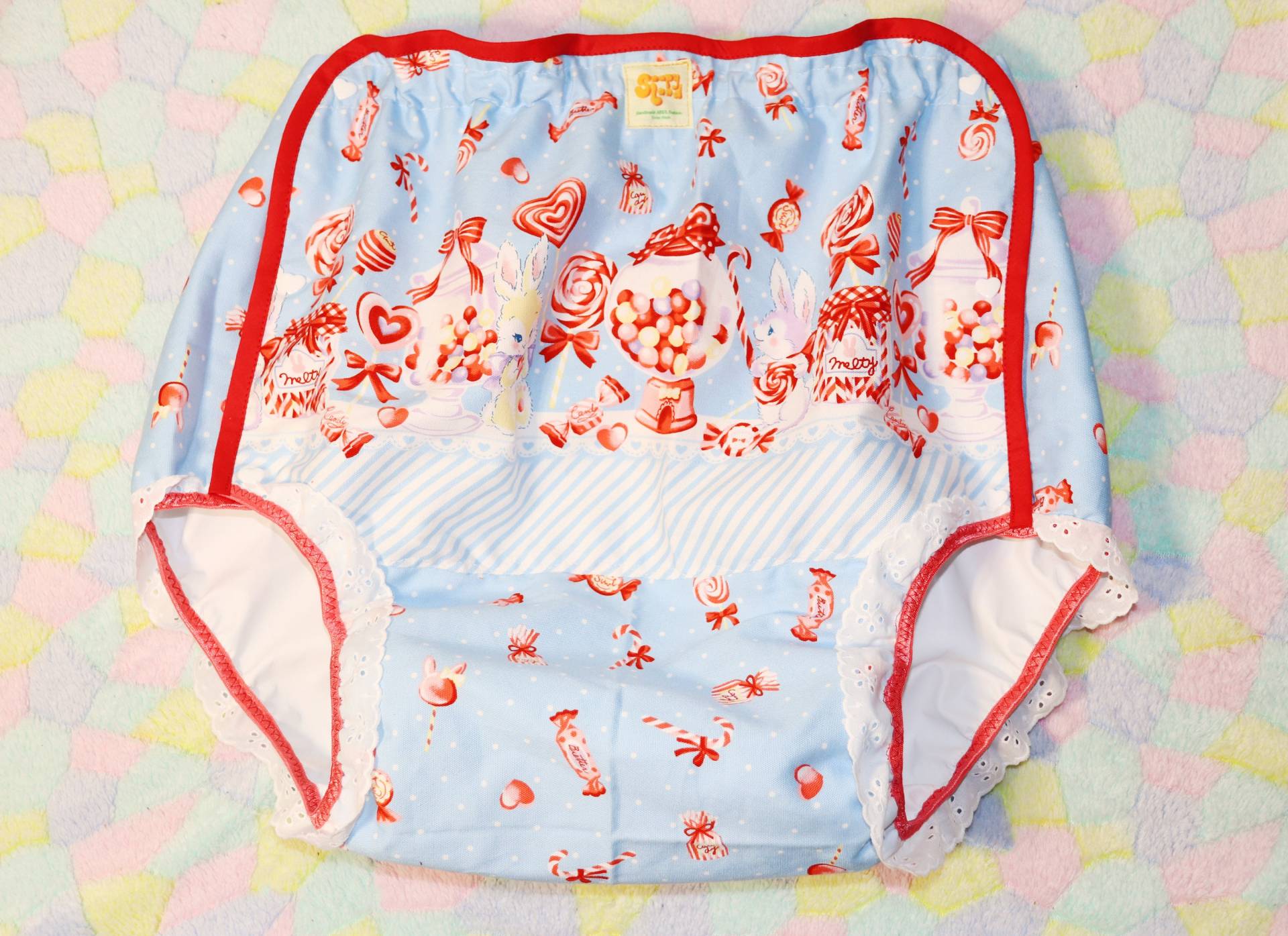 Erwachsenen-Windelhülle Bunny Winter Candy Print, Wasserdichter Pul-stoff Erwachsenen-Windelhülle Bunny Winter Candy Print, Wasserdichter Pul-stoff von Etsy - SnapyLand
