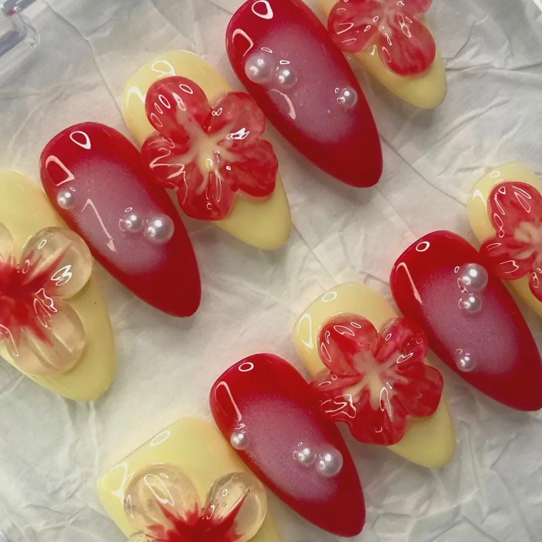 Florale Press On Nägel, Handgefertigter Farbverlauf in Pink | Nail Art 3D, Blumen Acrylnägel, Handgefertigte Nail, Hochzeit Nägel Florale Press On Nägel, Handgefertigter Farbverlauf in Pink | Nail Art 3D, Blumen Acrylnägel, Handgefertigte Nail, Hochzeit Nägel von Etsy - SoEasyNails