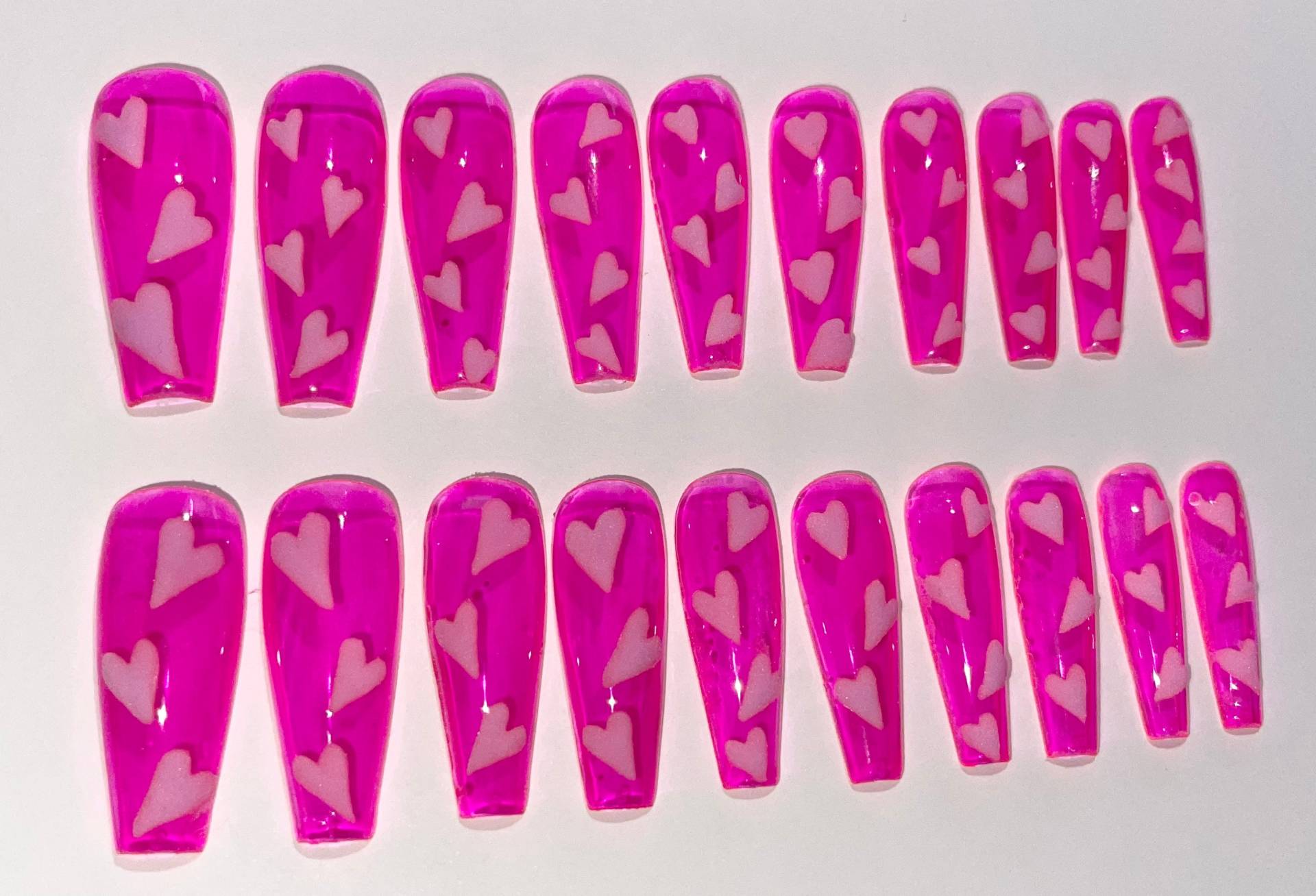 Gelee Herz Press Ons Gelee Herz Press Ons von Etsy - SoRubiNails