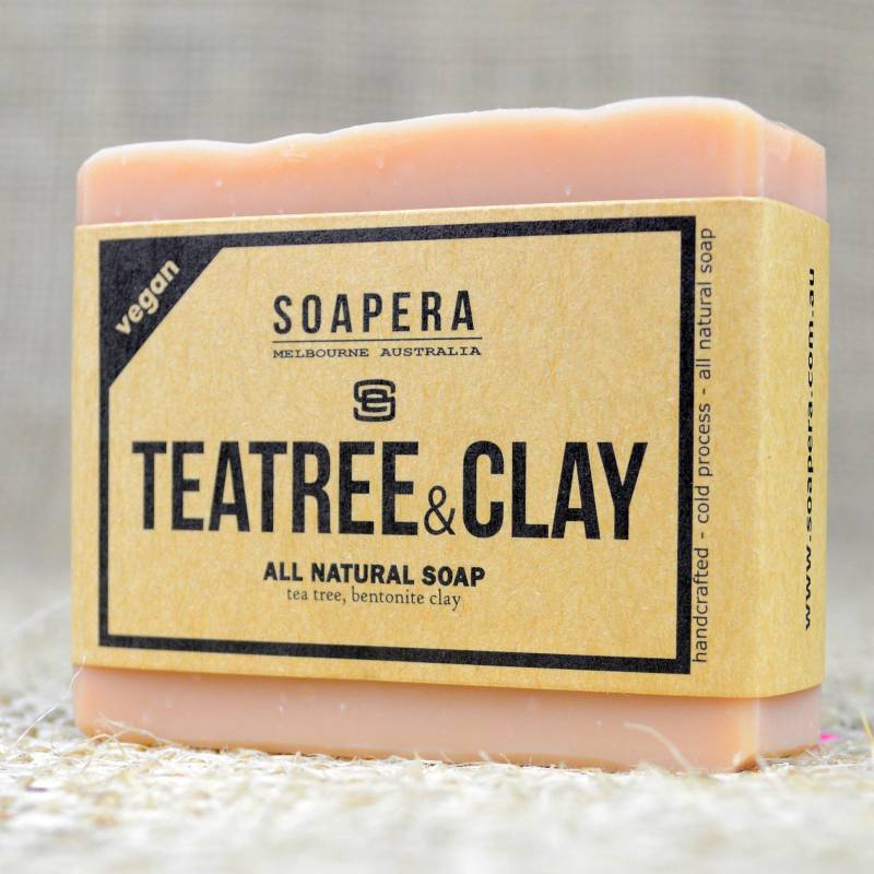 Tee Tree Öl Und Ton Pflegende Bar Angereichert Mit Süßen Mandel - Seife Ära Alle Natürliche Handgemachte Vegane von Etsy - SoapEra