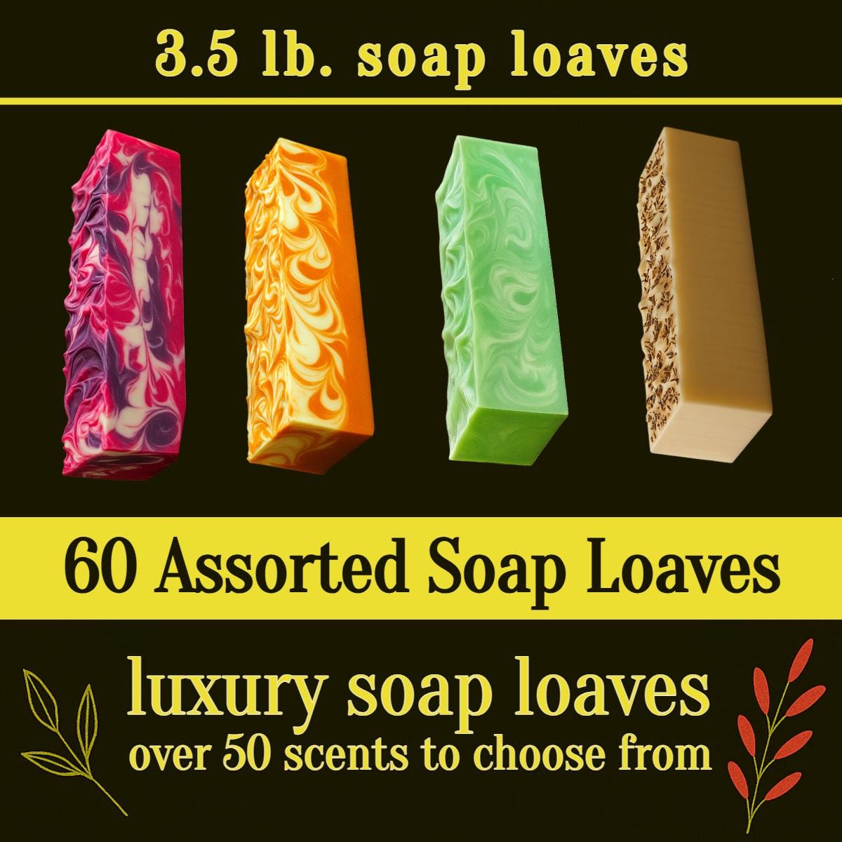 60 Vegan Seifen Loaves 3.5 Pfund Handgemachte Seife Für Gastgeschenke & Wiederverkauf von Etsy - SoapLoaves