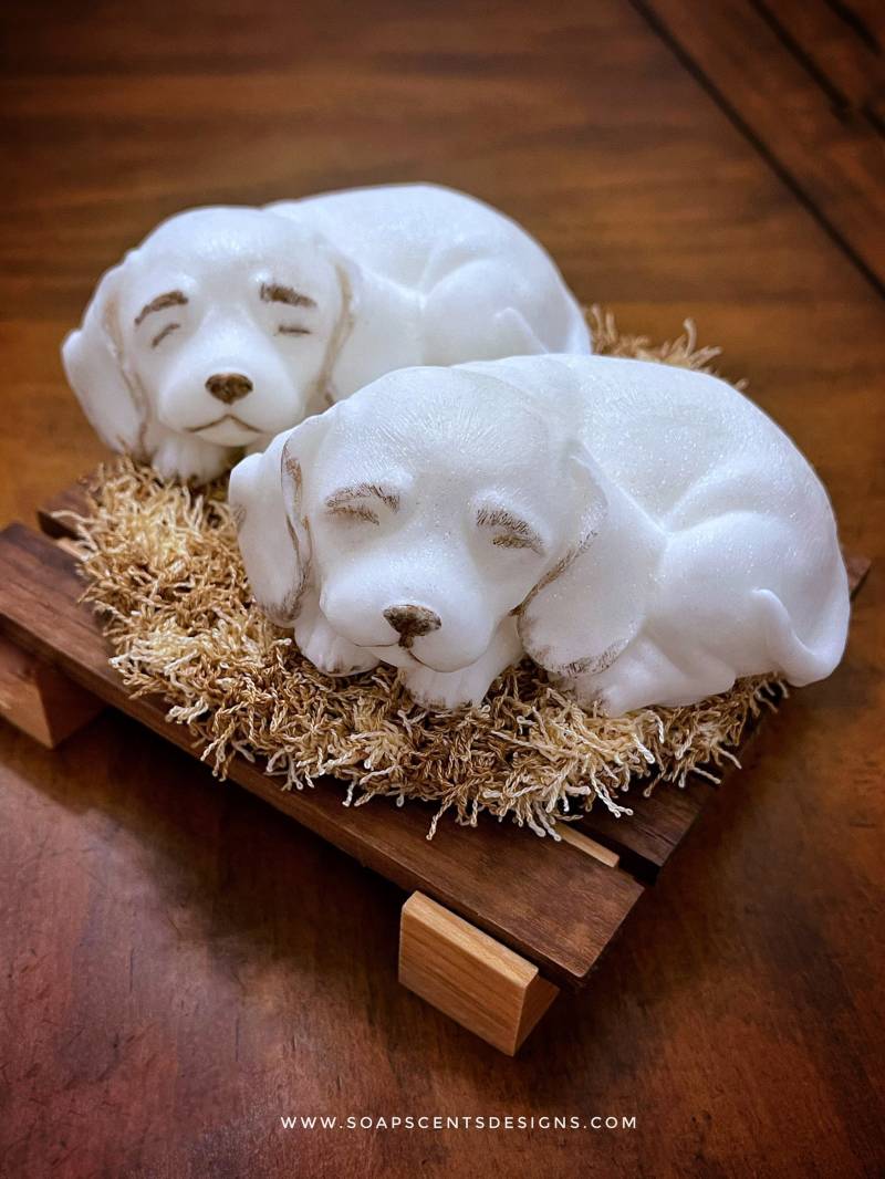 Entzückende Crisp Cotton Puppies Glycerin Seifen | Handgemachte Für Hundeliebhaber Hundeförmige Glycerinseife Einzigartiges Geschenk Süsse von Etsy - SoapScentsDesigns