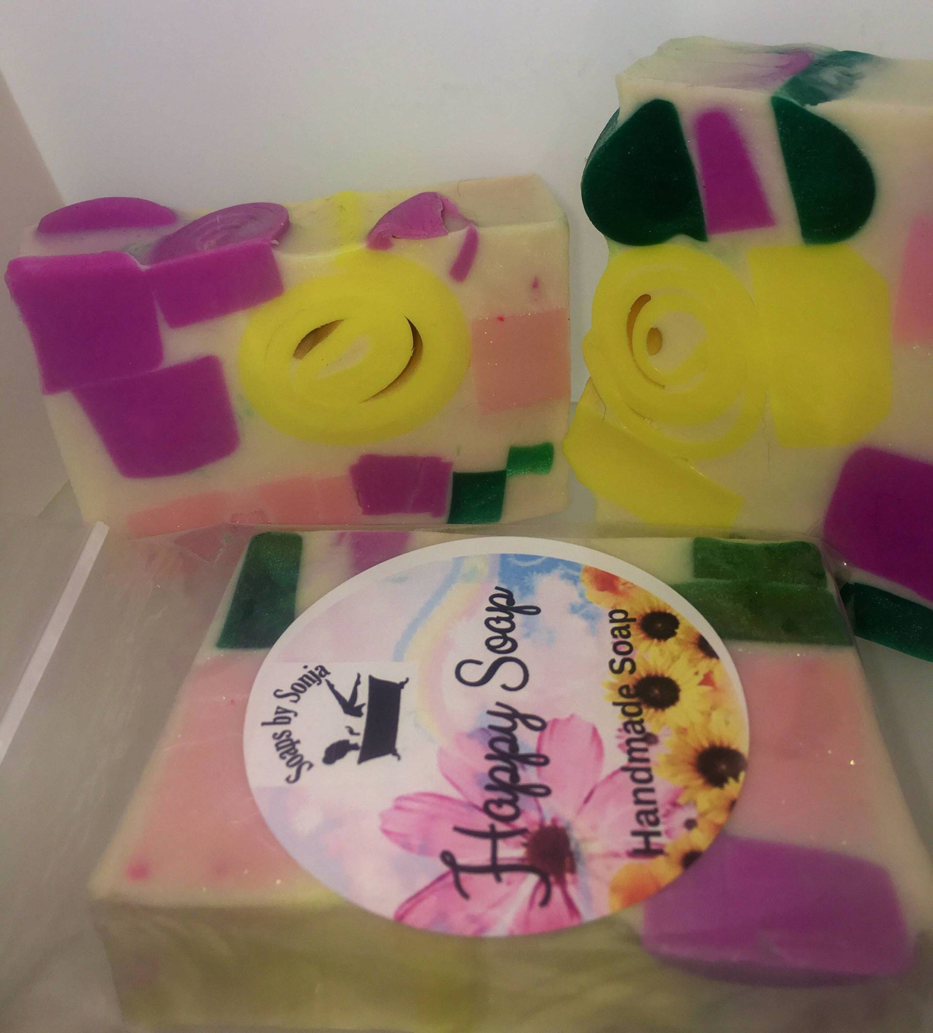 Hübsche Rechteck Bars, Bunte Klobige Seife, Leicht Duftende Glycerin Seife Bar von Etsy - SoapsBySonja