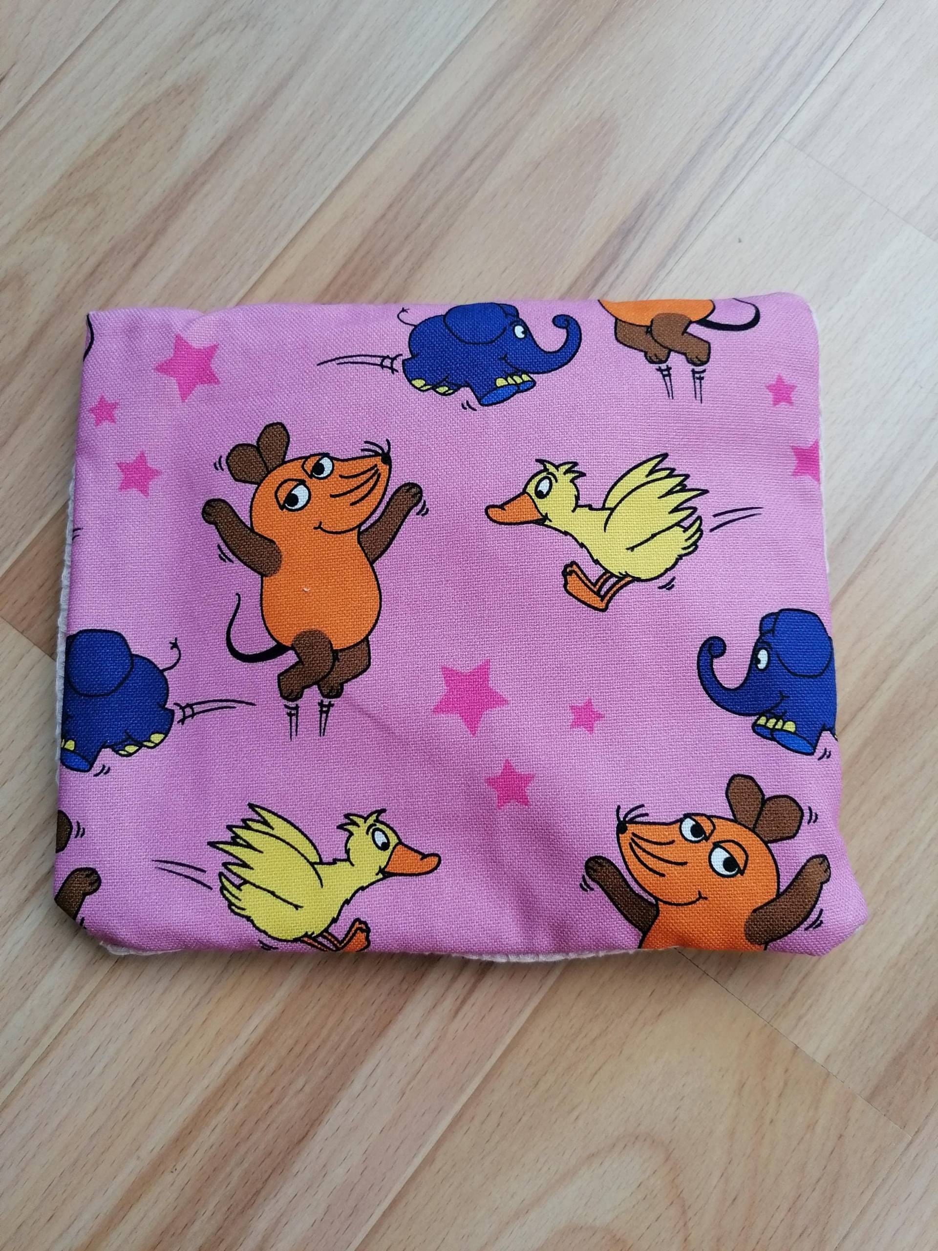 Kirschkernkissen Mit Bezug, Maus Und Elefant, Rosa, Wärme-/Kältekissen, Geschenk, Geburt, Taufe, 18 X 21 cm von Etsy - Sockenundmehr