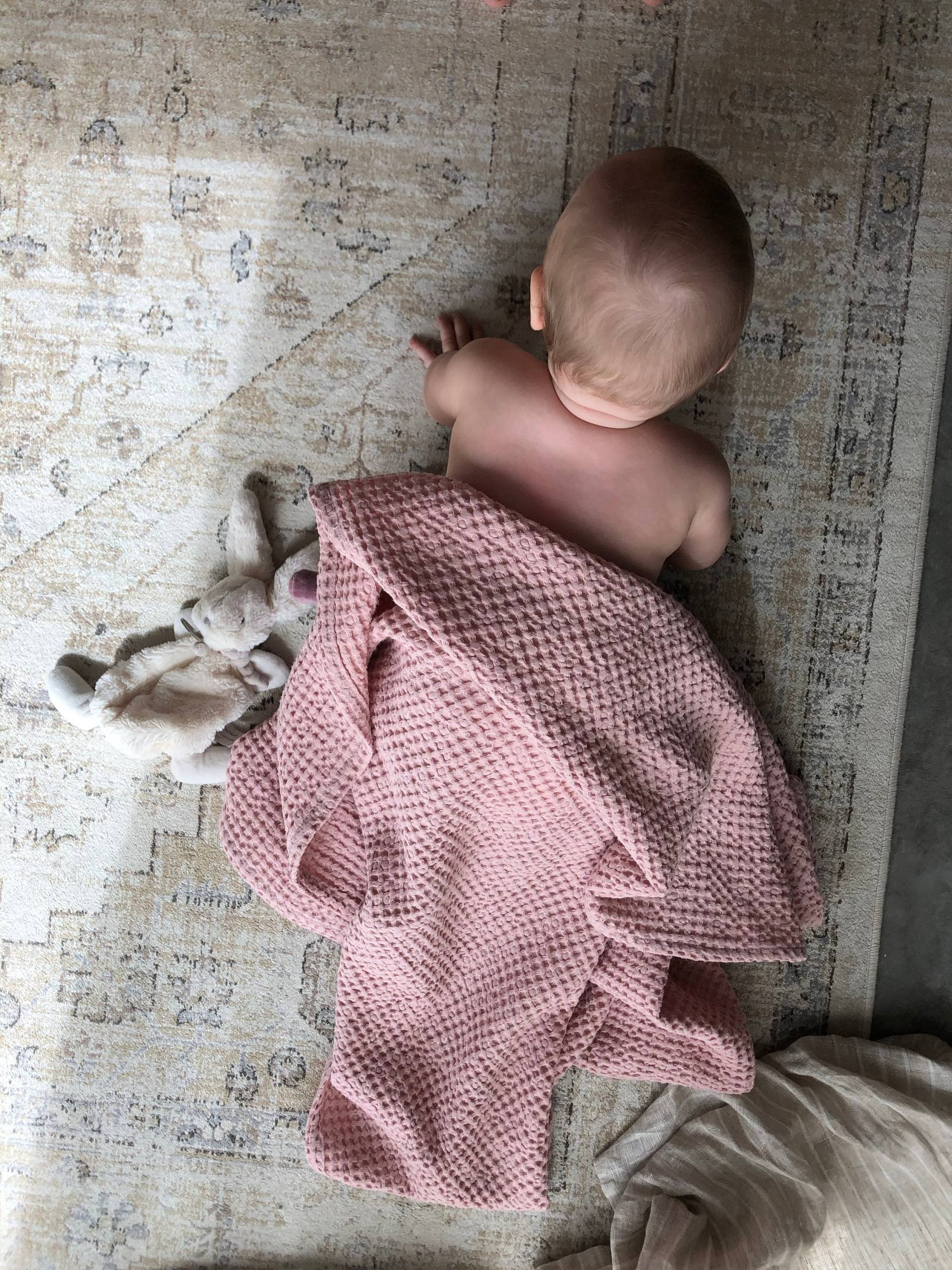 Bio-Babydecke & Waffeltuch, Stark Saugfähige Kinderwagendecke, Leinen-Baumwolltuch Neugeborene, Nachhaltiges Kinderzimmergeschenk, Mehrzweckdecke von Etsy - SoftAuroraLinen