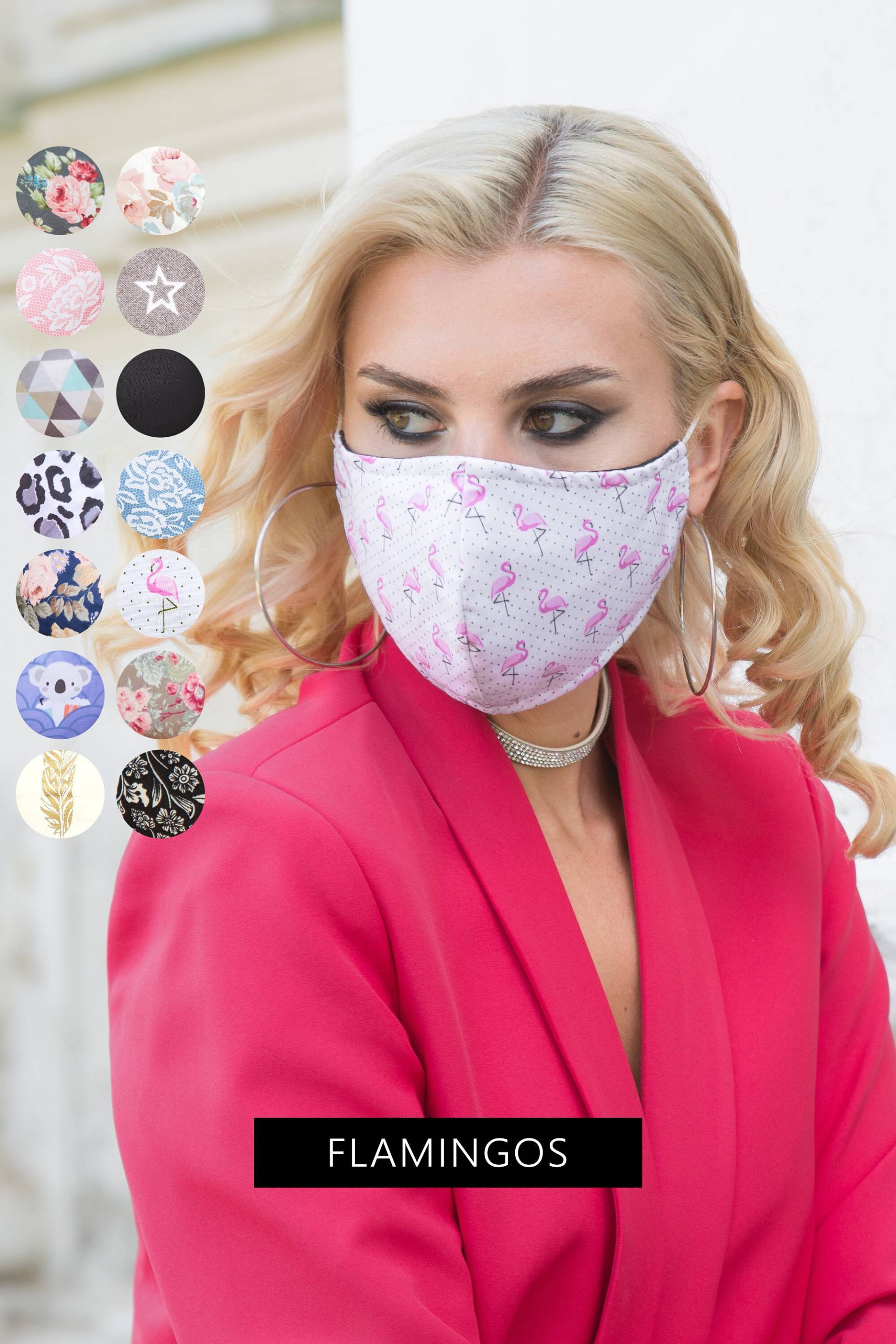 Flamingo Gesichtsmaske Für Frauen, Baumwolle Print Waschbare Gesichtsbedeckung Mit Filtertasche, Atmungsaktive Maske Brillenträger von Etsy - SoftFeelingsArt