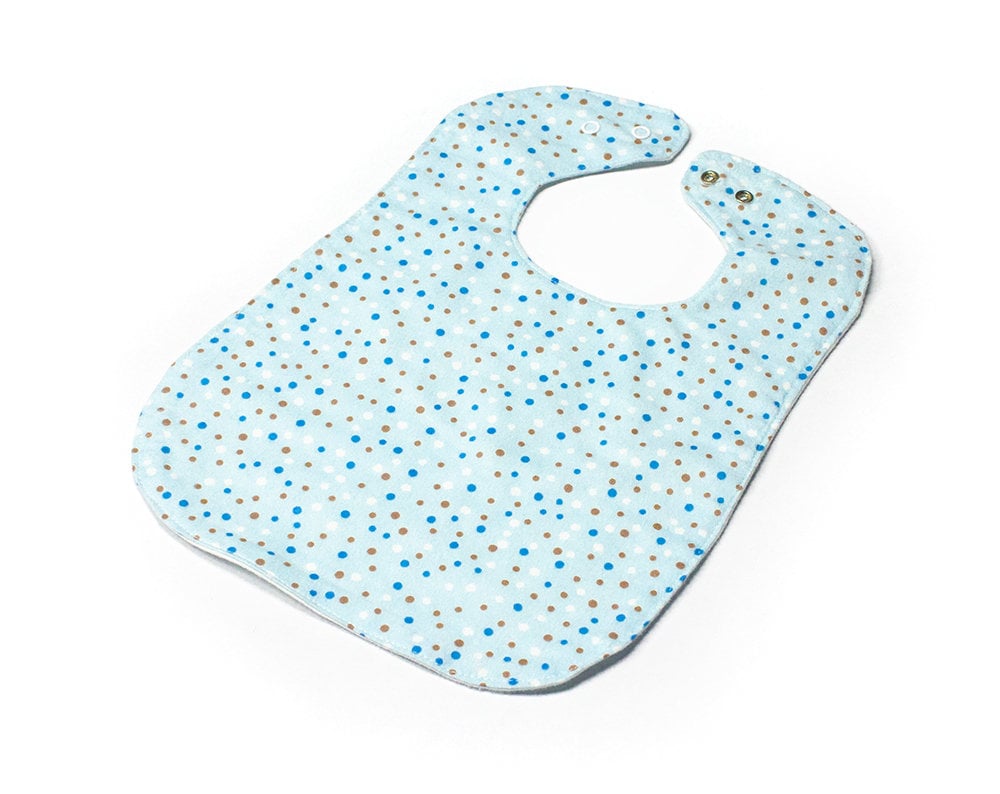 Baby Blau Polka Dot Kleinkind Lätzchen - Rückenverschluss von Etsy - SoftSpotByLian