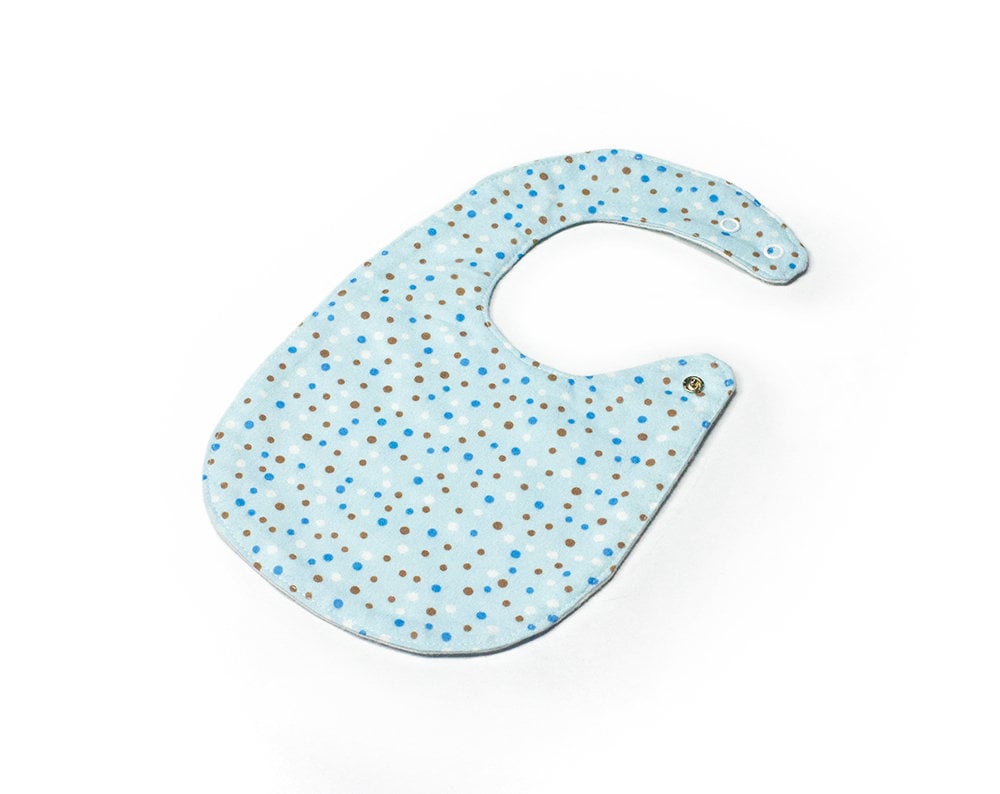 Baby Blau Und Polka Dot Prints Seitenverschluss Lätzchen - Shower Geschenk Drool Junge Snap Bibs von Etsy - SoftSpotByLian