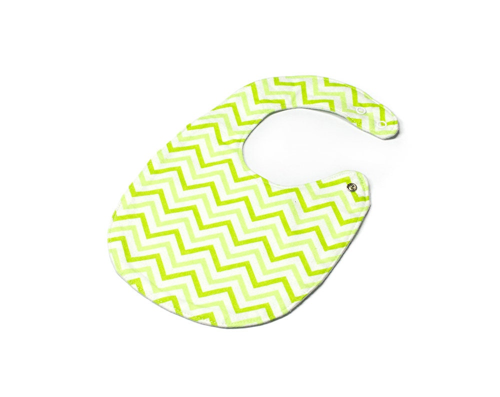 Lindgrüner Zickzack Prints Seitenverschluss Lätzchen - Baby Shower Geschenk Drool Snap Bibs Junge Mädchen Unisex von Etsy - SoftSpotByLian