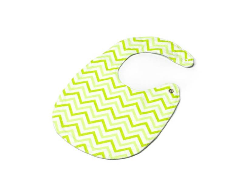 Lindgrüner Zickzack Prints Seitenverschluss Lätzchen - Baby Shower Geschenk Drool Snap Bibs Junge Mädchen Unisex von Etsy - SoftSpotByLian