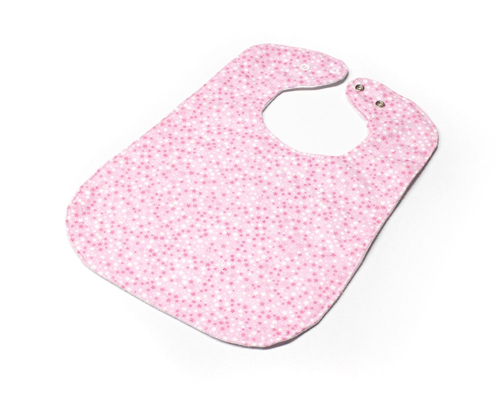 Rosa & Weiße Sterne Kleinkind - Rückenverschluss-Bib von Etsy - SoftSpotByLian