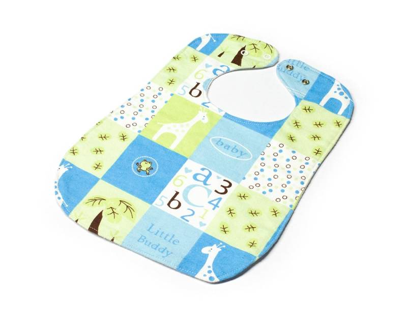 Türkis & Braune Eulen Kleinkind - Rückenverschluss-Bib von Etsy - SoftSpotByLian