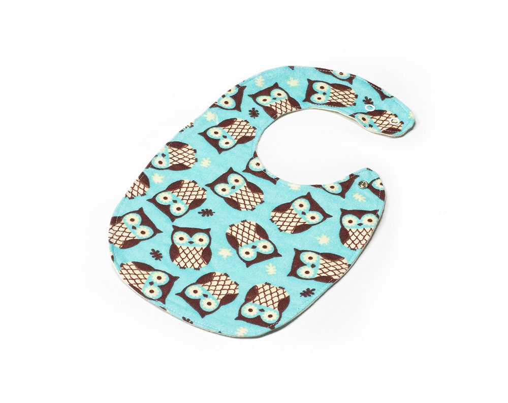 Türkises Flanell Und Braune Eulen Drucke Seitenverschluss Lätzchen - Babypartygeschenk Sabbern Snap Baby Jungen Mädchen Unisex Türkises Flanell Und Braune Eulen Drucke Seitenverschluss Lätzchen - Babypartygeschenk Sabbern Snap Baby Jungen Mädchen Unisex von Etsy - SoftSpotByLian