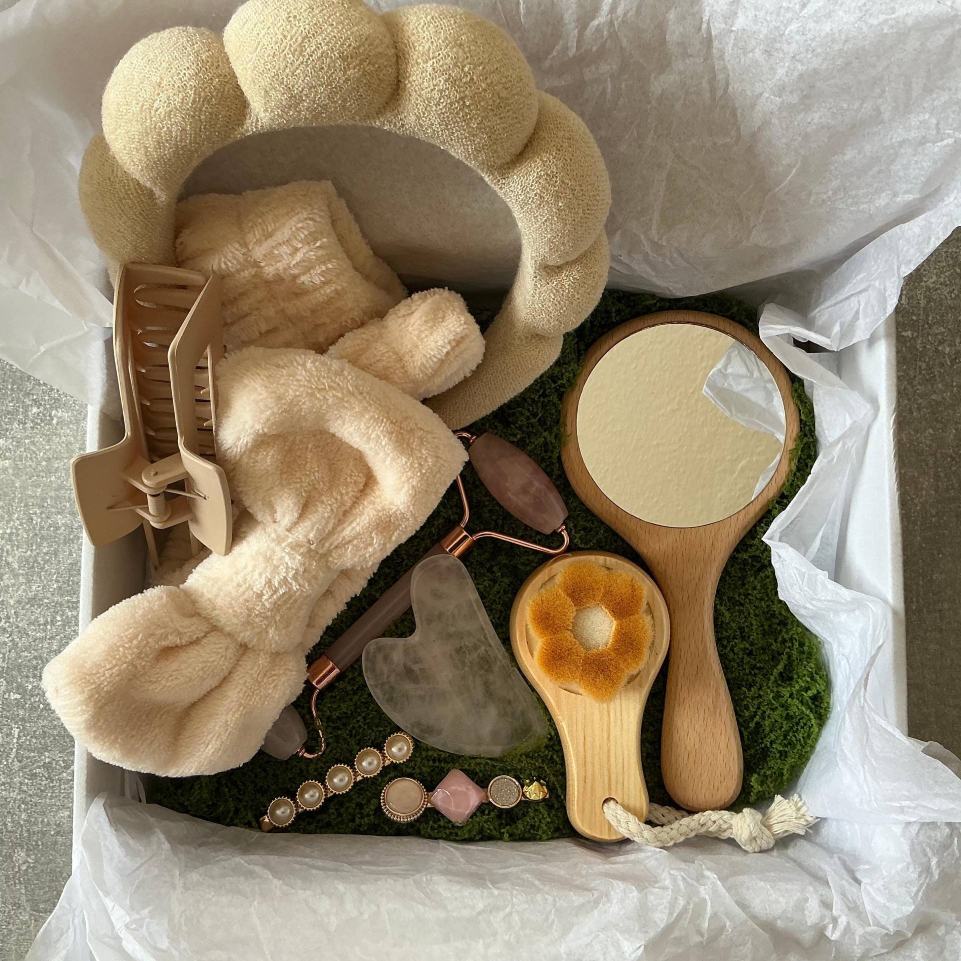 Glow & Balance Geschenkbox Gesichtsritual - Rosenquarz Roller Und Gua Sha Selbstpflege Kit Geschenk Hautpflege Spa Für Frauen Geburtstagsgeschenk von Etsy - Solarnature
