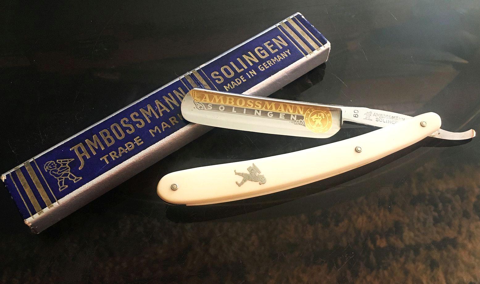 Vintage Nos 5/8 Rasiermesser Rudolf Frauenzimmer Ambossmann #60 Solingen 1940-60S von Etsy - SolingerStahl