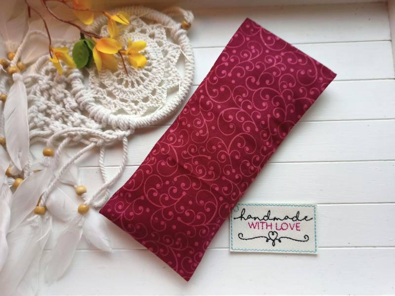 Yoga Augenkissen Lavendel, Bordeaux Rot, Bezug Abnehmbar, Zum Entspannen Für Meditation, Shavasana von Etsy - SonnenGlueck