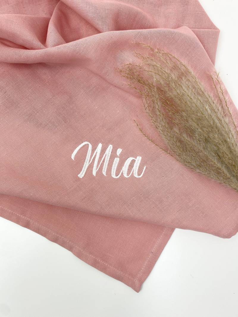 Schnuffeltuch Mit Name, Spucktuch Mulltuch Personalisiert Name Biobaumwolle Schmusetuch Musselintuch Bestickt, Baby Geschenk von Etsy - Sooneshandmadestore