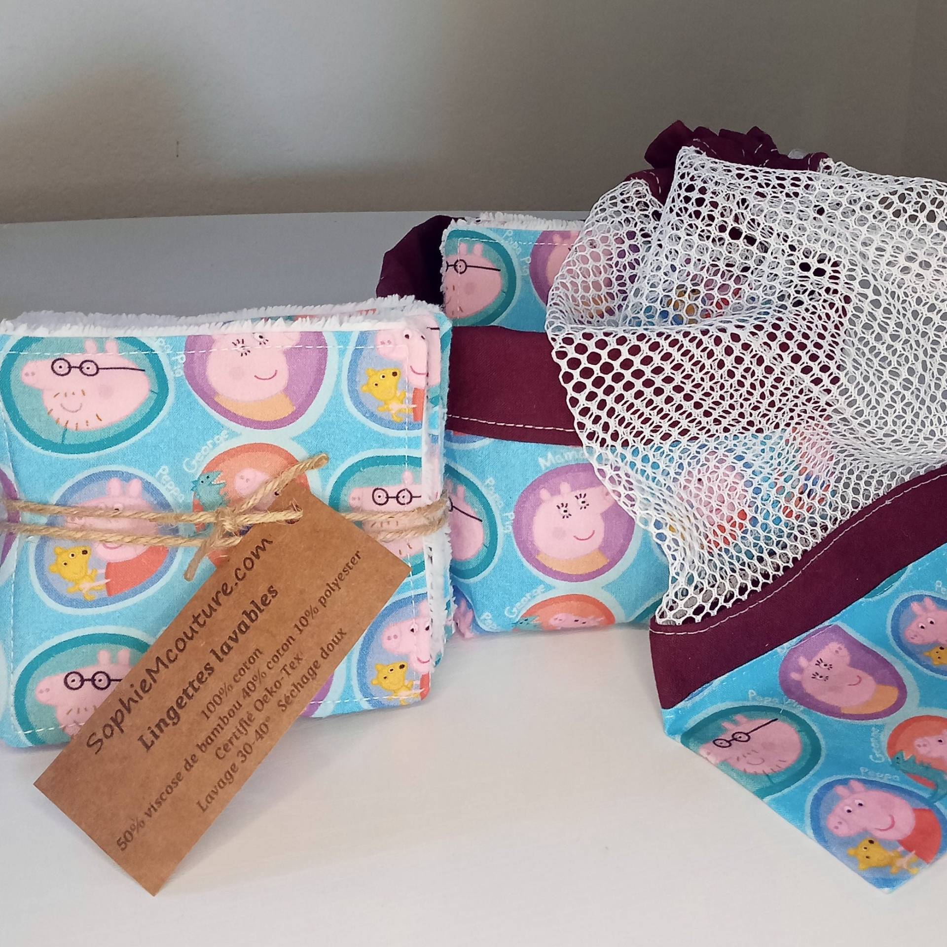 Peppa Pig - Tücher, Korb, Netz Peppa Pig - Tücher, Korb, Netz von Etsy - SophieMcouture