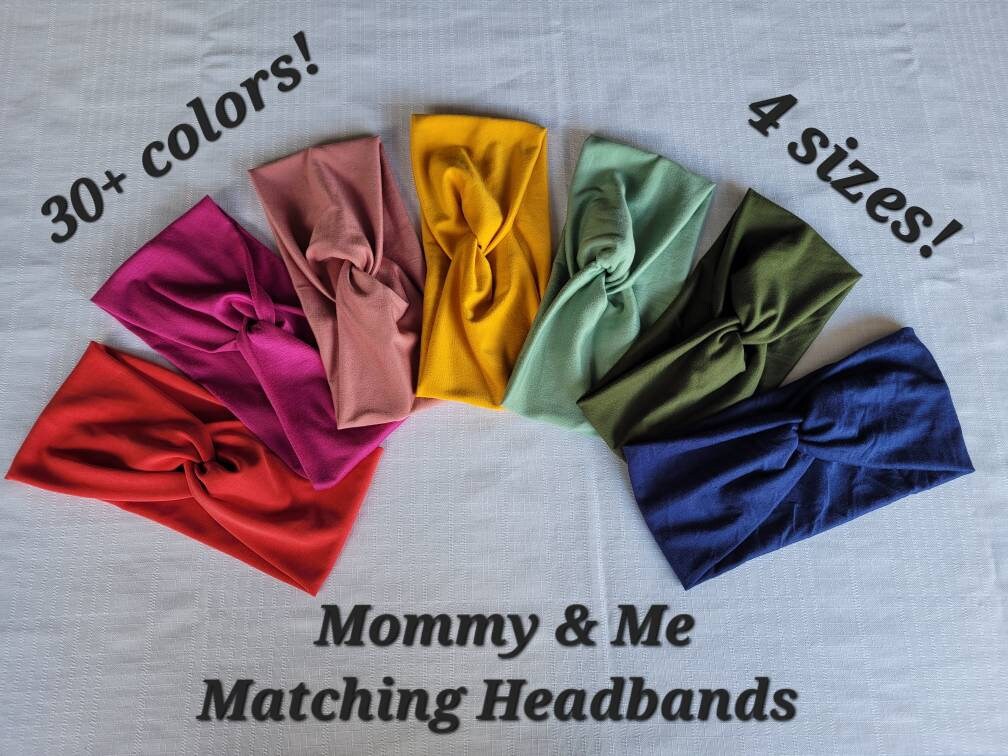 Mama Und Ich Passendes Einfaches Twist-Top-stirnband, Weiches, Dehnbares, Verdrehtes Spandex-stirnband, Baby, 40+ Farben Zur Auswahl Mama Und Ich Passendes Einfaches Twist-Top-stirnband, Weiches, Dehnbares, Verdrehtes Spandex-stirnband, Baby, 40+ Farben Zur Auswahl von Etsy - SophiesRemedy
