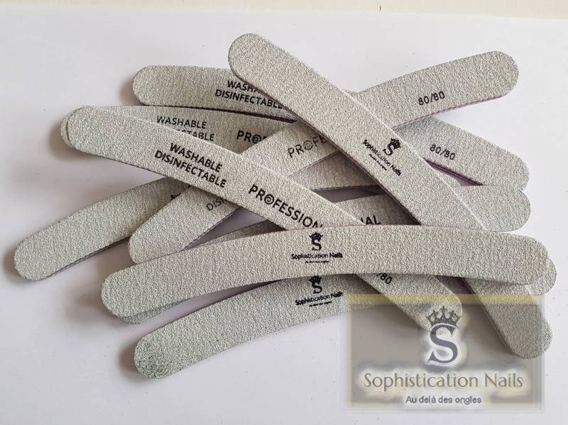 Graue Bananen-Nagelfeilen Aus Ripsband 80/80 von Etsy - SophisticationNails