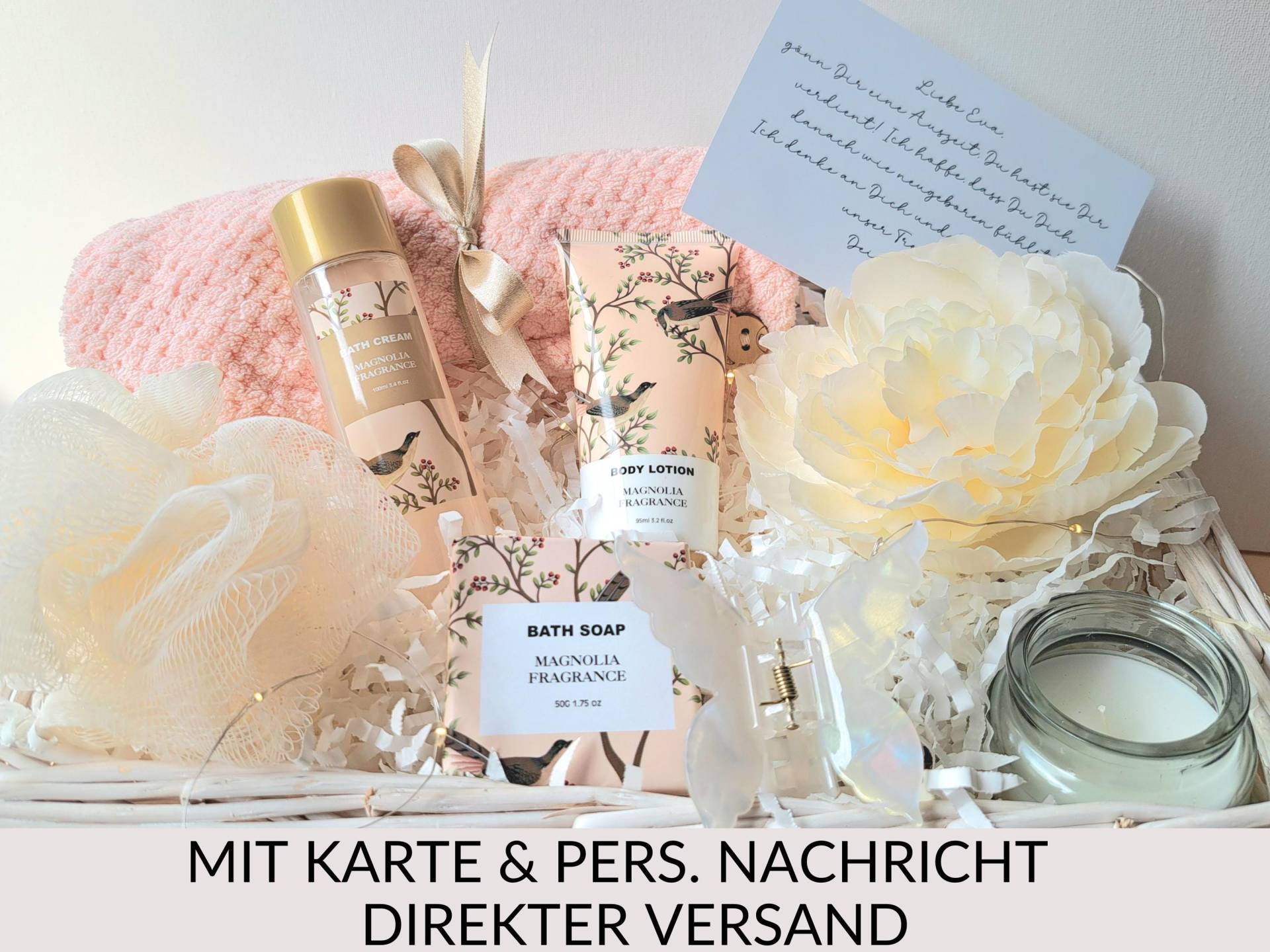 Entspannung Geschenk Auszeit Box Blumige Spa Geschenkbox Personalisiert Kleines Freundin Einfach So Last Minute Magnolie Entspannung Geschenk Auszeit Box Blumige Spa Geschenkbox Personalisiert Kleines Freundin Einfach So Last Minute Magnolie von Etsy - SoulgoodiesDesigns