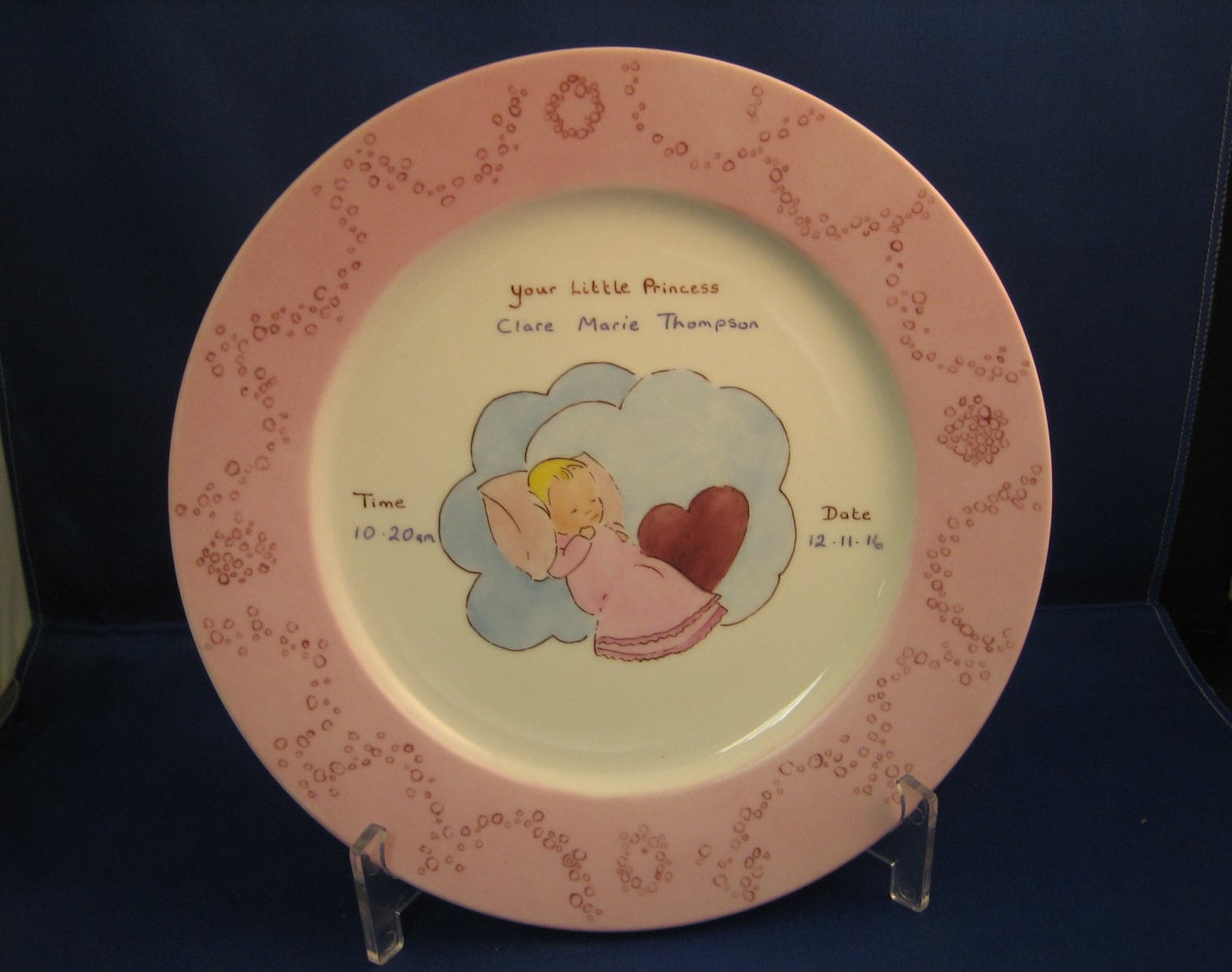 Personalisiertes Porzellan, Handbemalt, Babyteller, Verschiedene Designs Stehen Zur Auswahl von Etsy - SouniqueTreasures