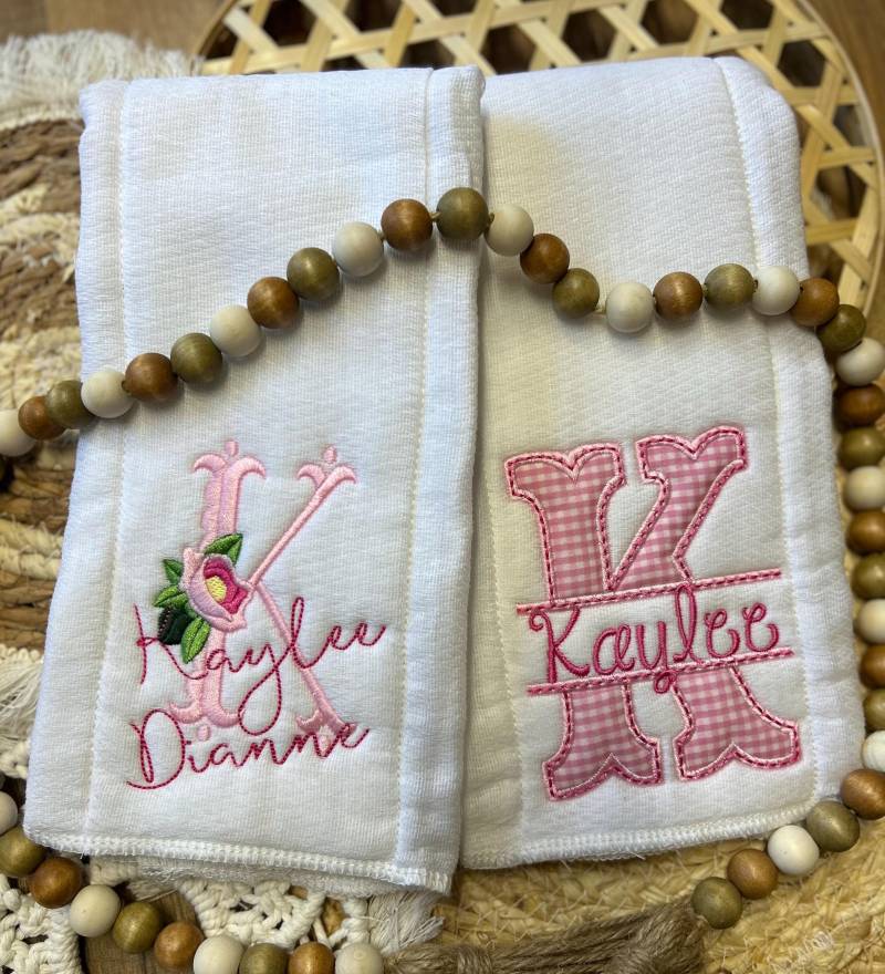 One Baby Windeln - Spucktücher Personalisiert Junge Mädchen Süddeutsche Geschenk Set Lappen Monogramm Name Initialen Bunte Chevron Lkw von Etsy - SouthernGraceEmb