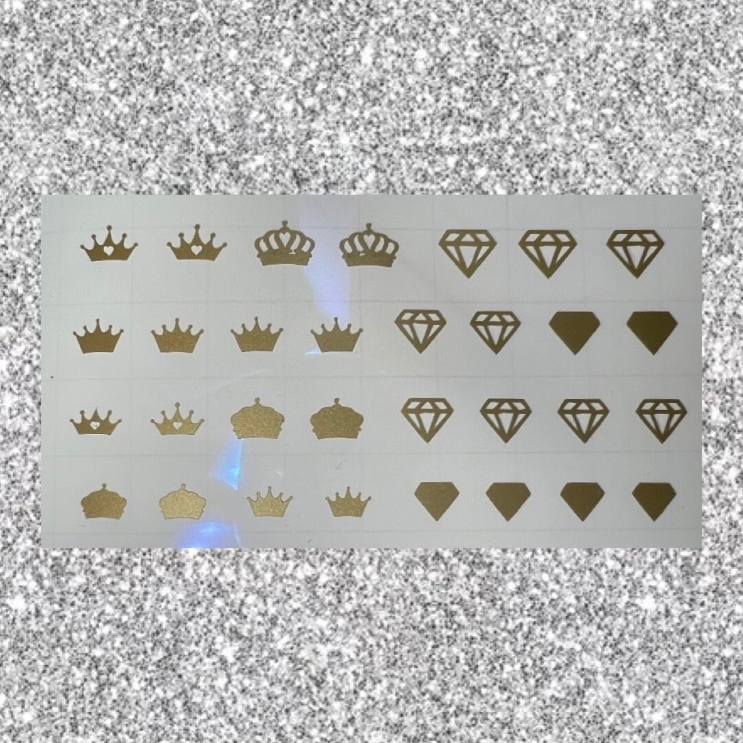 Diamanten Und Lizenzgebühren Kronen Nail Art Sticker Abziehbild von Etsy - SparkleStickerSupply