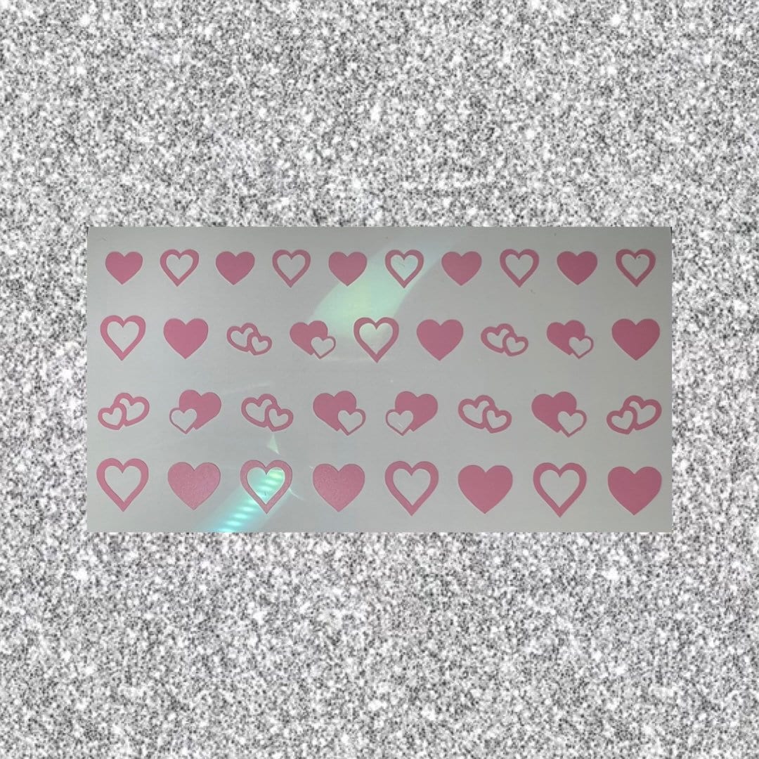 Hohle Herzen Nail Art Sticker Decals von Etsy - SparkleStickerSupply