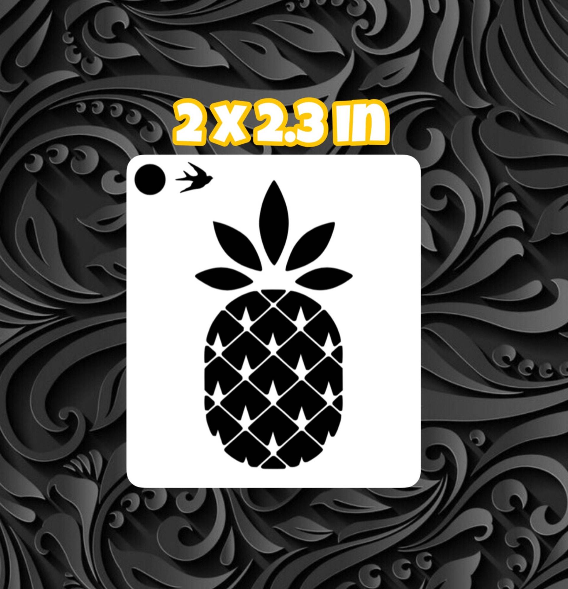 Ananas Gesicht Malerei Schablone von Etsy - SparrowStencilSupply