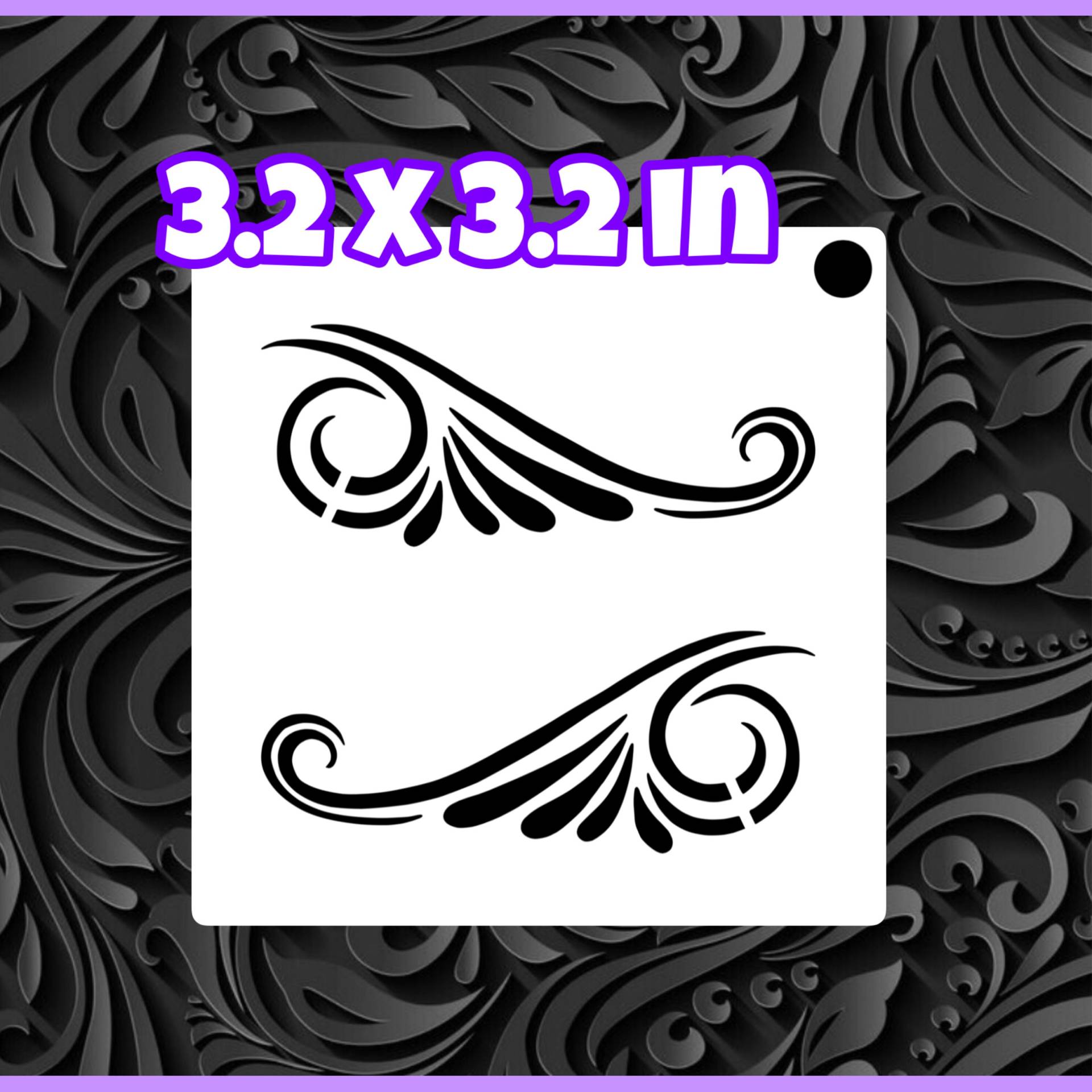 Flourish Gesichtsbemalung Schablone von Etsy - SparrowStencilSupply