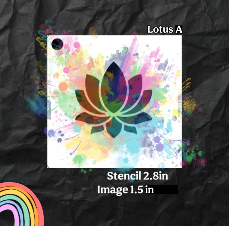 Lotus Schminkschablone von Etsy - SparrowStencilSupply